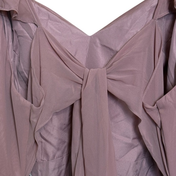 Azazie Everett Chiffon Maxi Dress. Dusty Rose Custom Size - 3X #1449 NWT - Picture 8 of 12